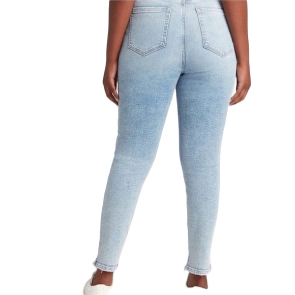 Lane Bryant High Rise Destructed Blue Jeans Size 18 - Picture 4 of 11